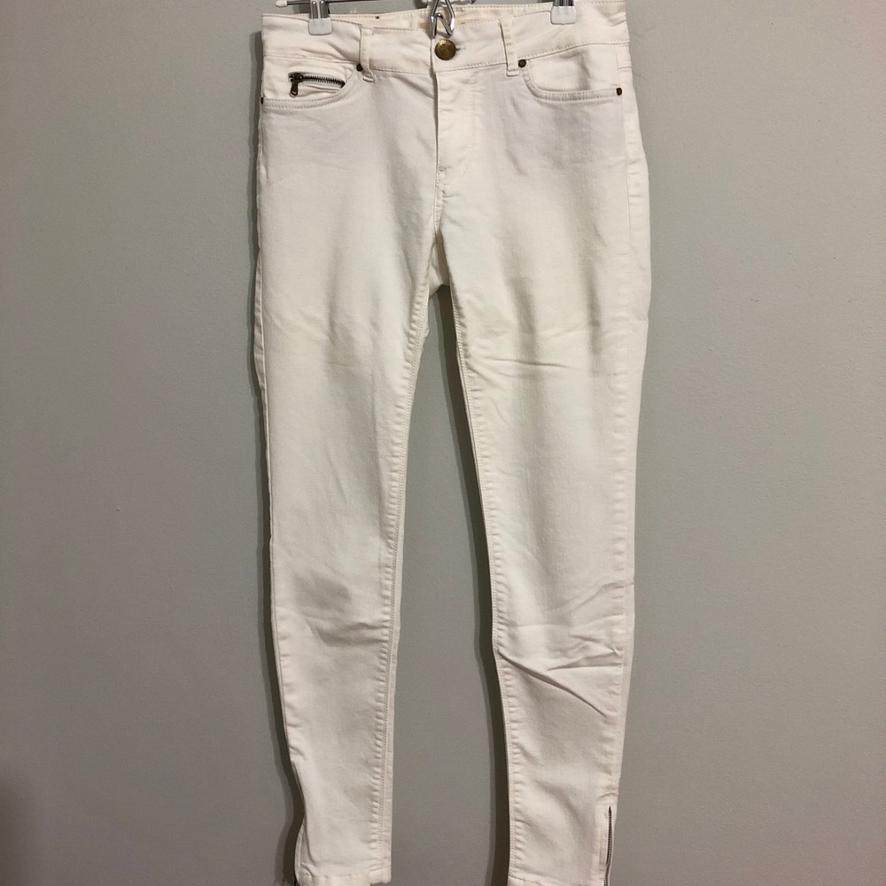 Zara white skinny jeans